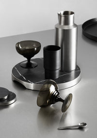GEO GRAZING BOARD ROUND | Brushed Nickel & Nero - Shop premium Home Decor for modern interiors - premium homewares - luxury home decor online