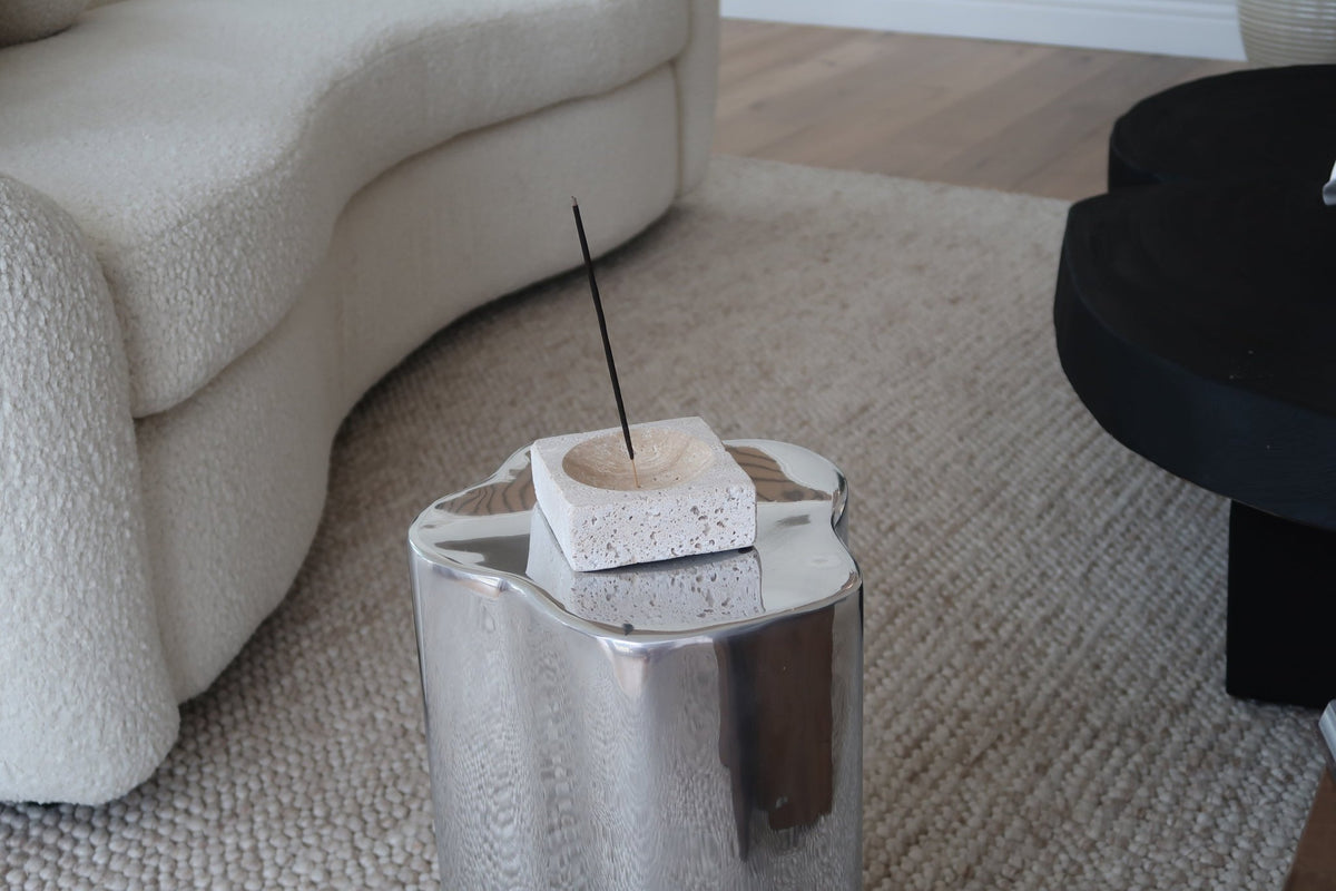 INCENSE HOLDER / BOWL | Travertine - Shop premium Home Decor for modern interiors - premium homewares - luxury home decor online