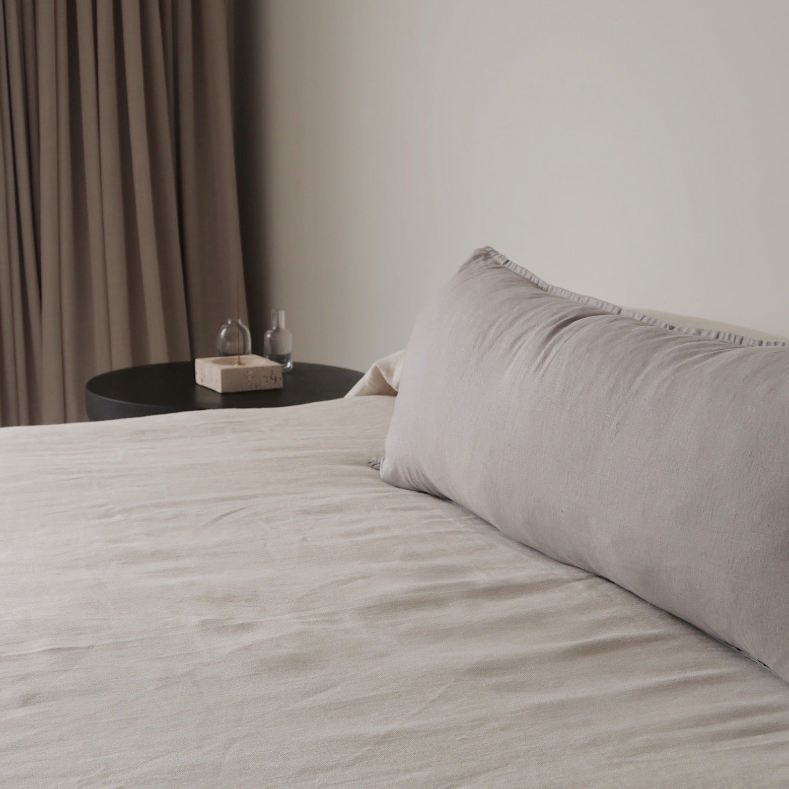 STONEWASHED LINEN LUMBAR CUSHION COVER | Ginger Pinstripe - Shop premium Home Decor for modern interiors - premium homewares - luxury home decor online