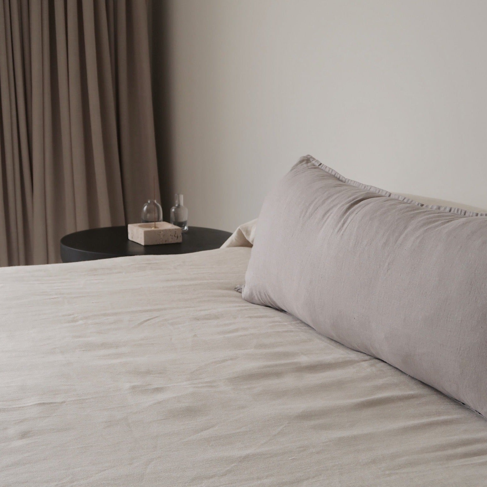 STONEWASHED LINEN LUMBAR CUSHION COVER | Ginger Pinstripe Wide - Shop premium Home Decor for modern interiors - premium homewares - luxury home decor online