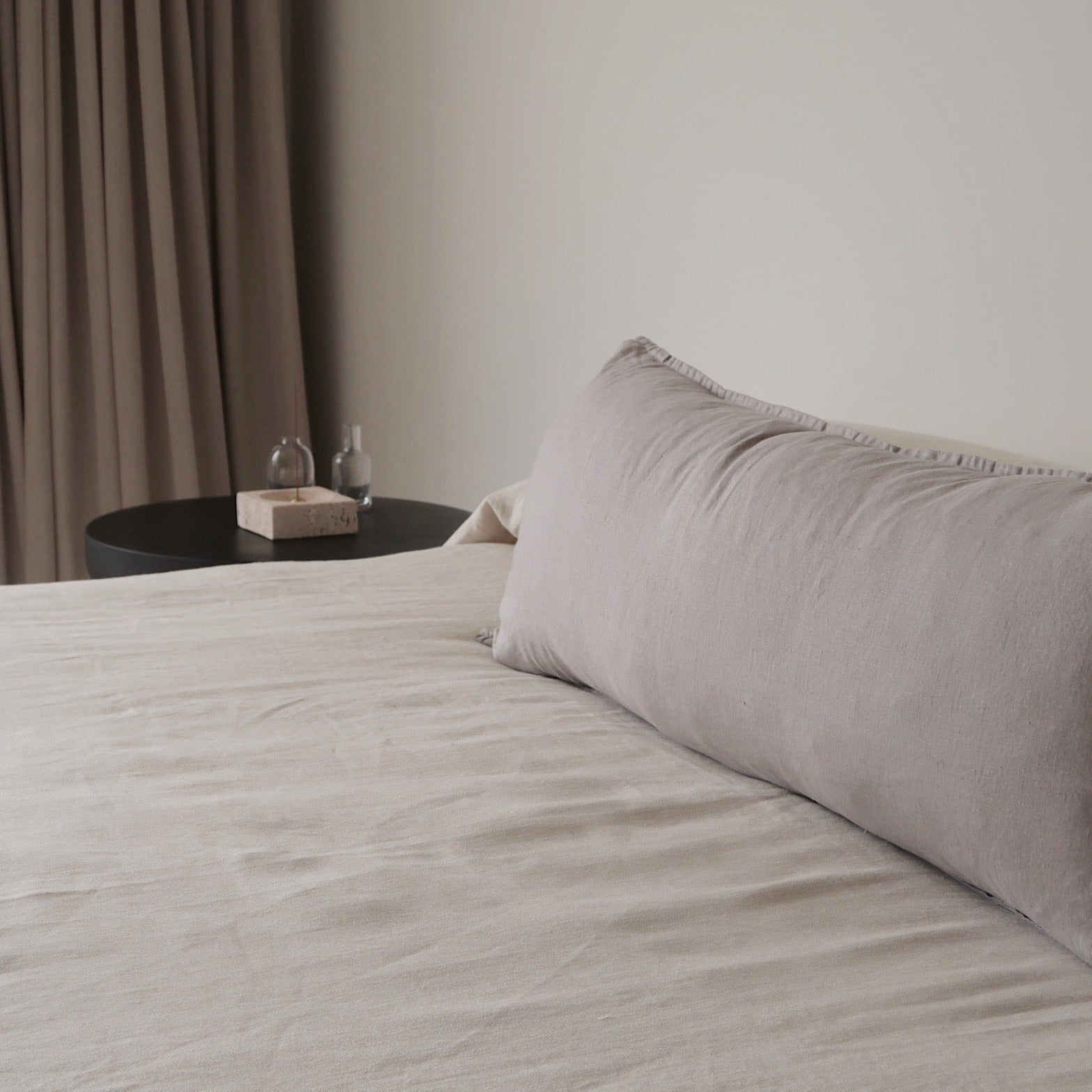 STONEWASHED LINEN LUMBAR CUSHION COVER | Toffee - Shop premium Home Decor for modern interiors - premium homewares - luxury home decor online