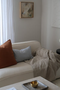 STONEWASHED LINEN RECTANGLE CUSHION COVER | 35*55 | Mist - Shop premium Home Decor for modern interiors - premium homewares - luxury home decor online