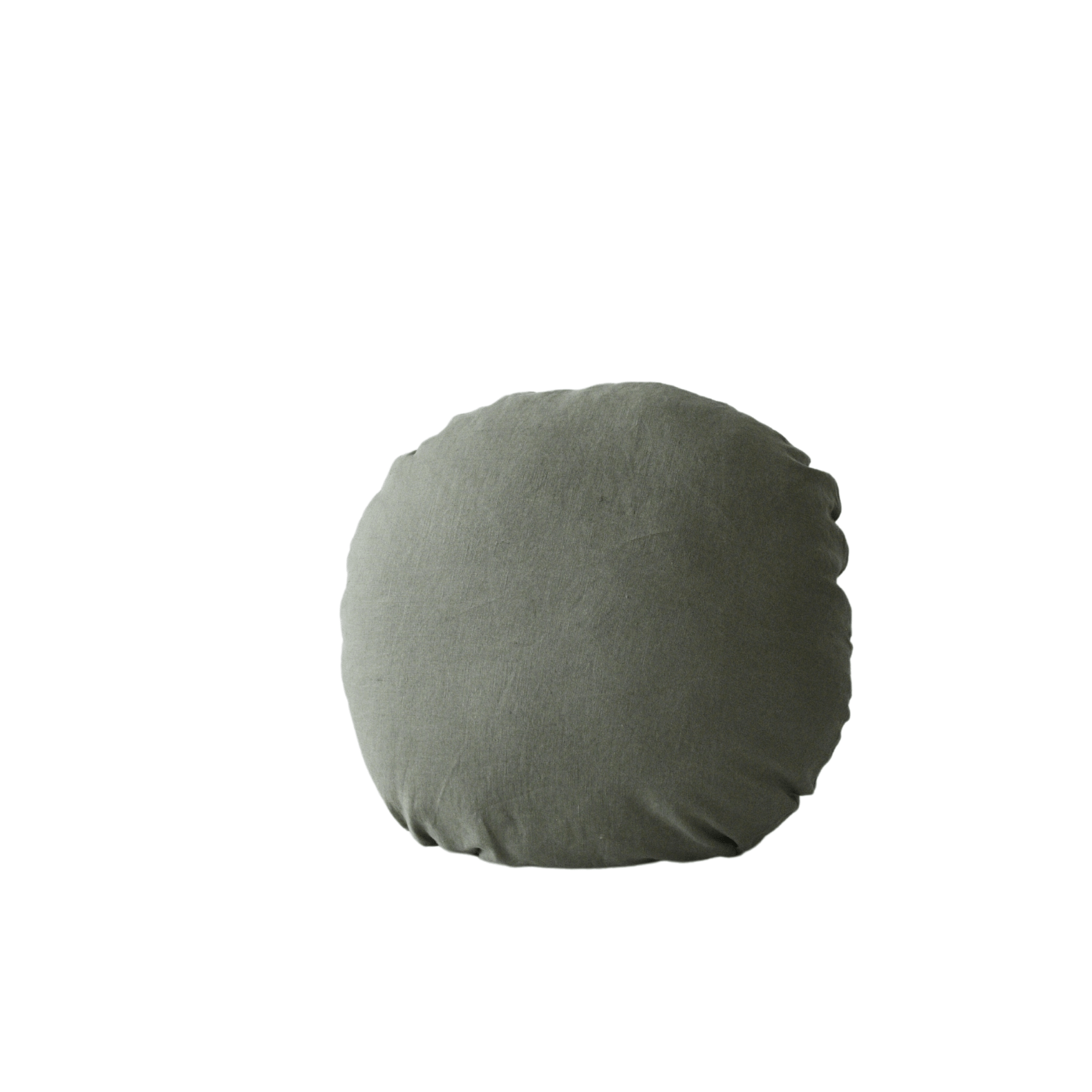 STONEWASHED LINEN ROUND CUSHION COVER | 40cm dia | Sage - Shop premium Home Decor for modern interiors - premium homewares - luxury home decor online
