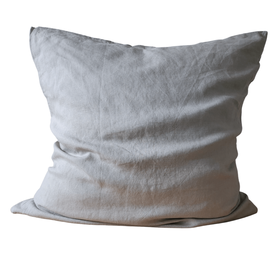STONEWASHED LINEN SQUARE CUSHION COVER | 65*65 | Mist - Shop premium Home Decor for modern interiors - premium homewares - luxury home decor online