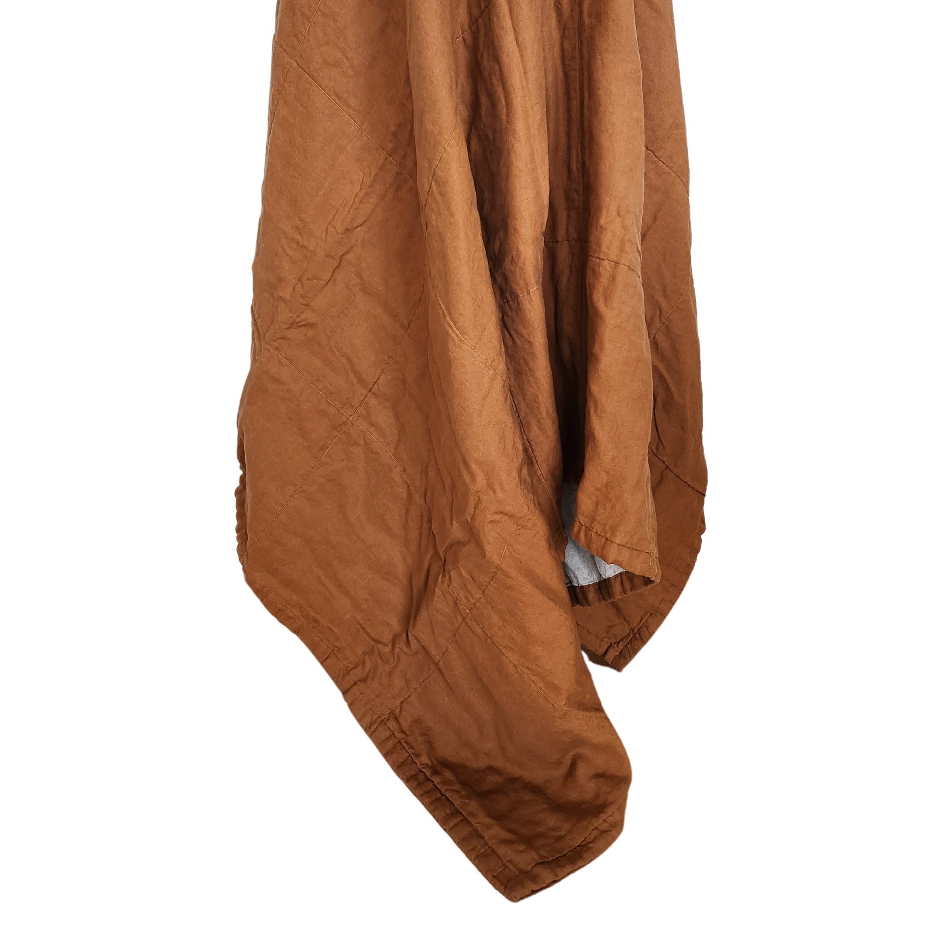 STONEWASHED LINEN THROW | 160*210 Tobac + Stone - Shop premium Home Decor for modern interiors - premium homewares - luxury home decor online