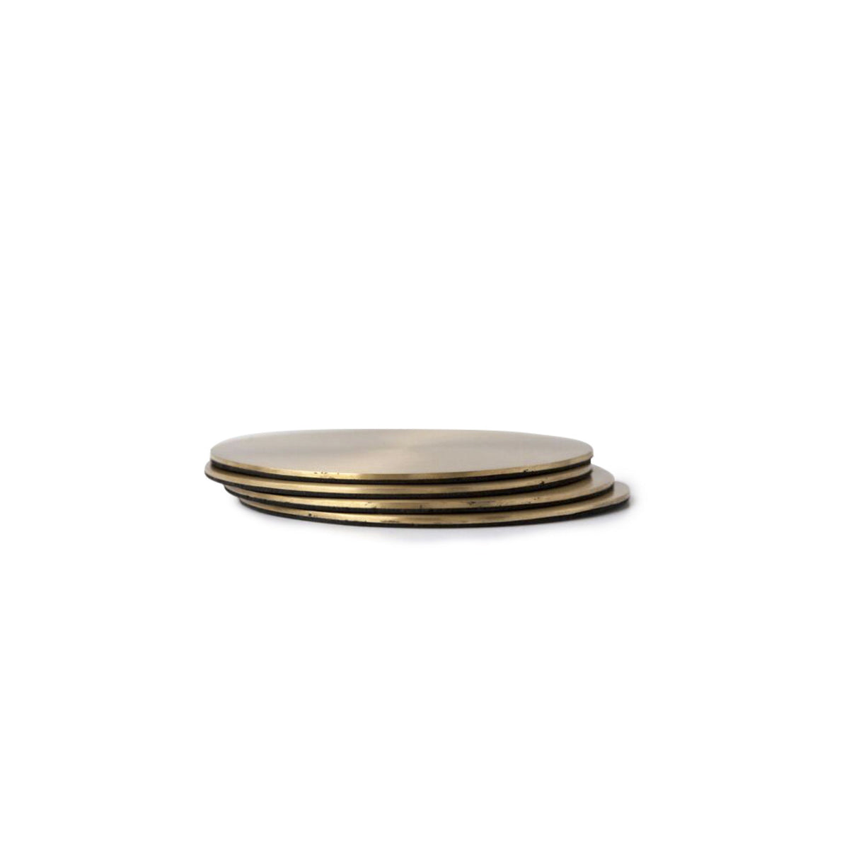 CIRCLE COASTERS | Brass | Set of 4 - Shop premium Home Decor for modern interiors - premium homewares - luxury home decor online