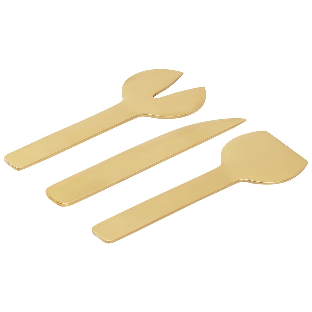 GEO 3-PIECE CHEESE SET | Brass - Shop premium Home Decor for modern interiors - premium homewares - luxury home decor online