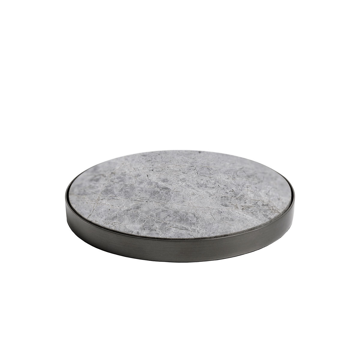 GEO COASTERS | Black Nickel & Grey Tundra | Set of 4 - Shop premium Home Decor for modern interiors - premium homewares - luxury home decor online