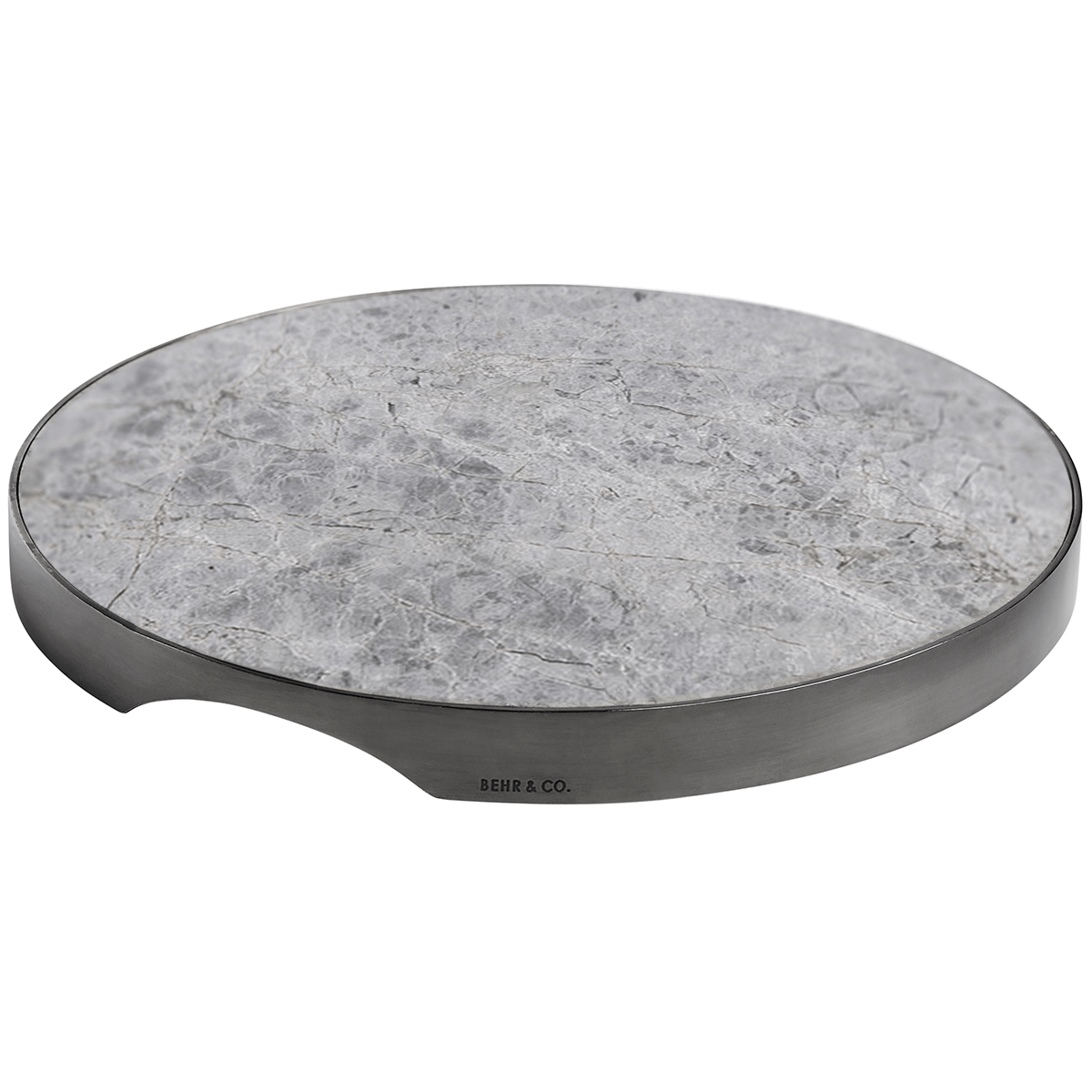 GEO GRAZING BOARD ROUND | Black Nickel & Grey Tundra - Shop premium Home Decor for modern interiors - premium homewares - luxury home decor online