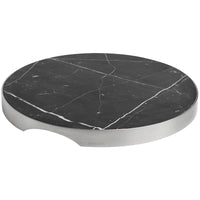 GEO GRAZING BOARD ROUND | Brushed Nickel & Nero - Shop premium Home Decor for modern interiors - premium homewares - luxury home decor online