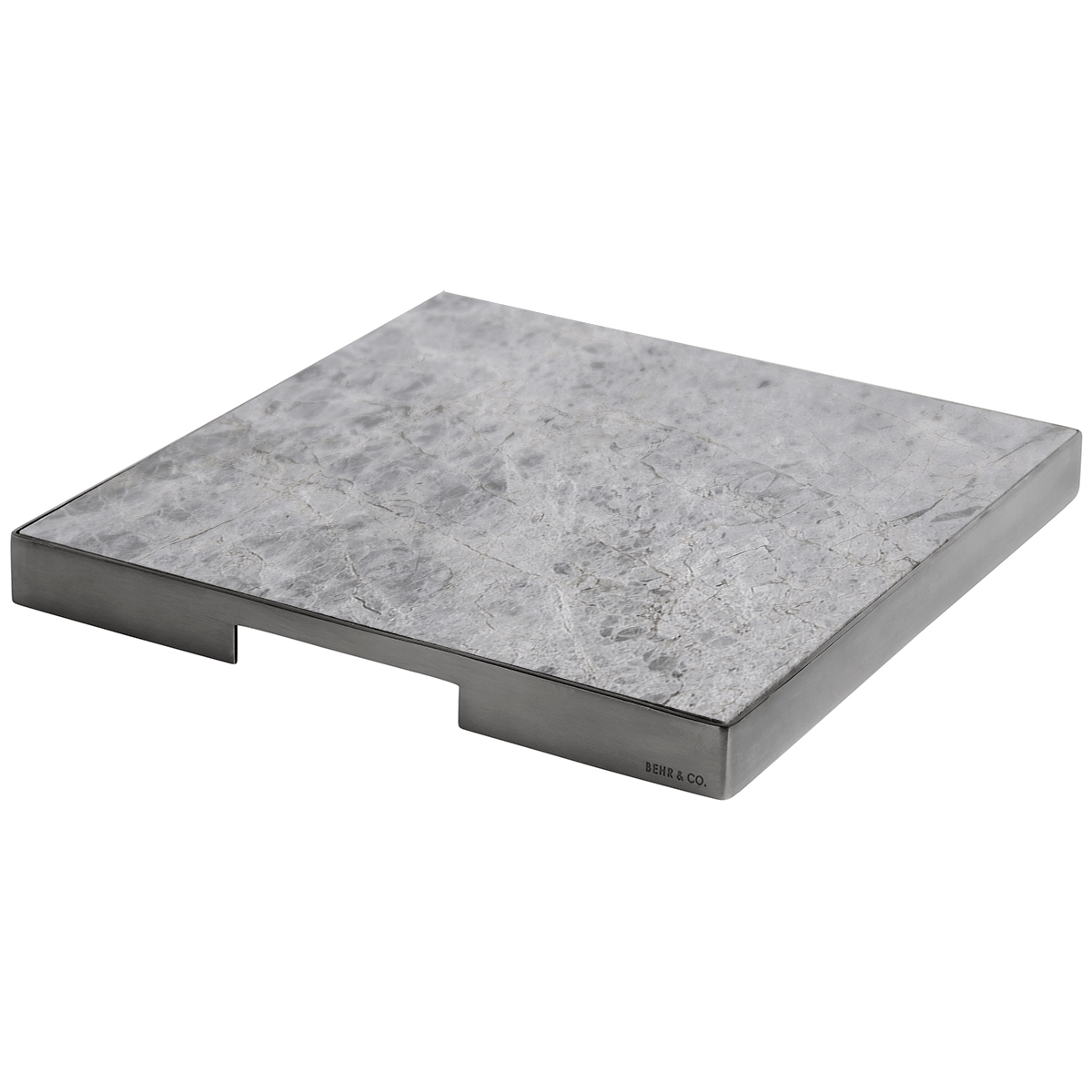 GEO GRAZING BOARD SQUARE | Black Nickel & Tundra Grey - Shop premium Home Decor for modern interiors - premium homewares - luxury home decor online