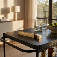 brass bottle opener on a trolley