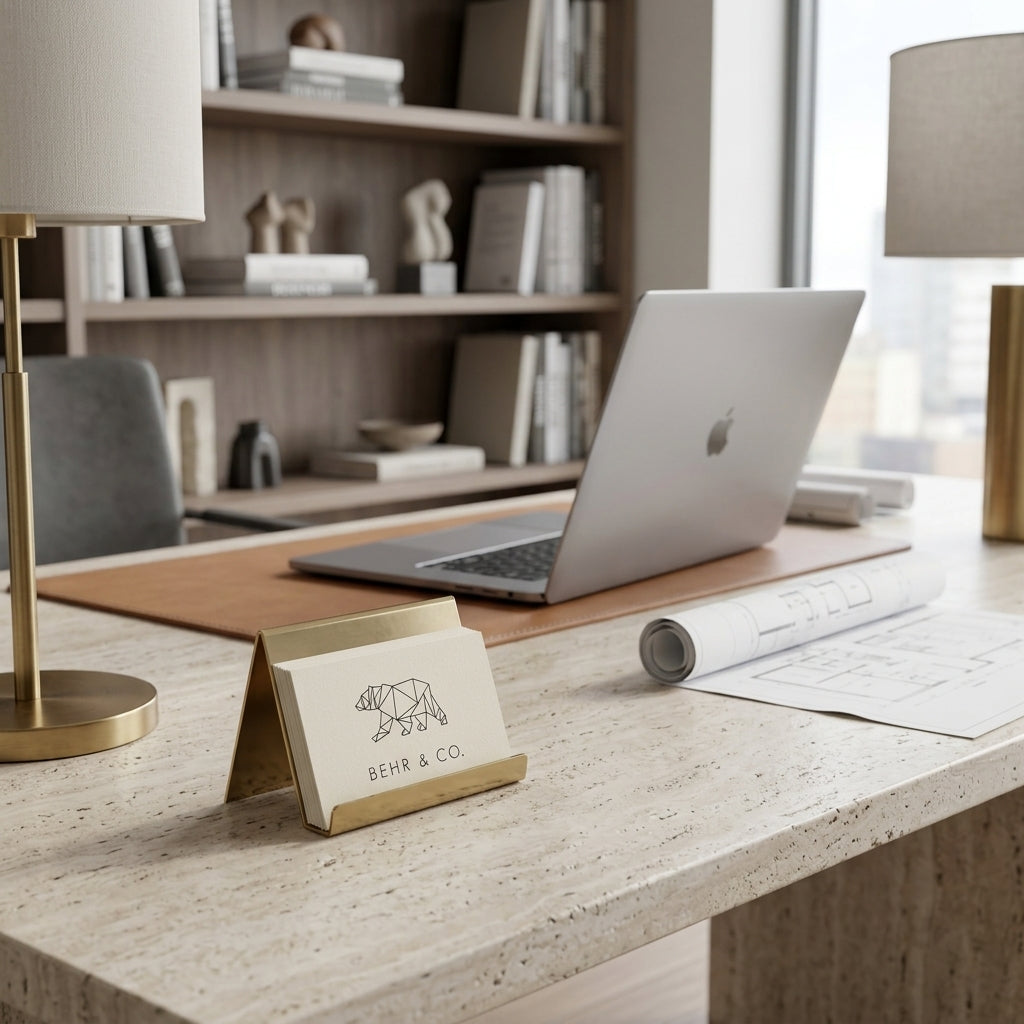 BUSINESS CARD HOLDER | Brass - Shop premium Home Decor for modern interiors - premium homewares - luxury home decor online