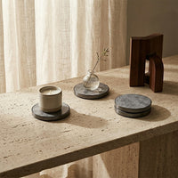 GEO COASTERS | Black Nickel & Grey Tundra | Set of 4