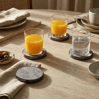 GEO COASTERS | Black Nickel & Grey Tundra | Set of 4