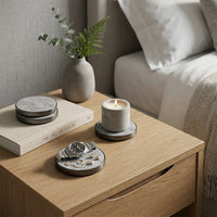 GEO COASTERS | Black Nickel & Grey Tundra | Set of 4