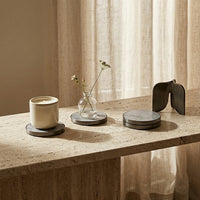 GEO COASTERS | Black Nickel & Grey Tundra | Set of 4