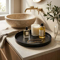 GEO ROUND TRAY | Matt Black