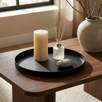 GEO ROUND TRAY | Matt Black
