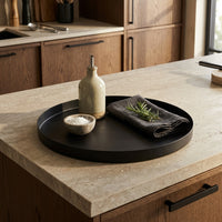 GEO ROUND TRAY | Matt Black