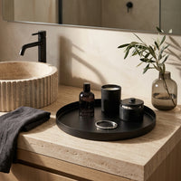 GEO ROUND TRAY | Matt Black