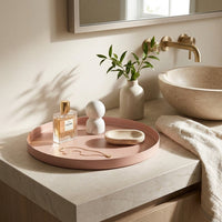 GEO ROUND TRAY | Blush - Shop premium Home Decor for modern interiors - premium homewares - luxury home decor online