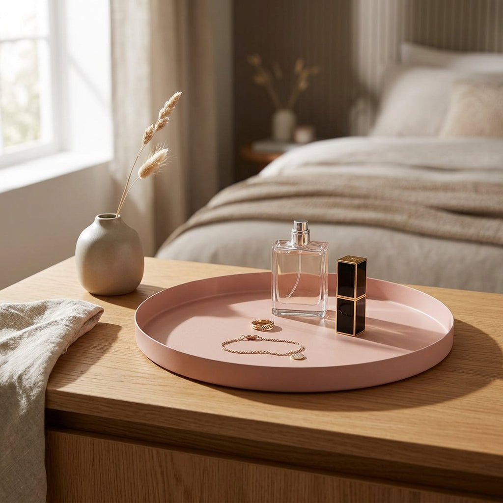 GEO ROUND TRAY | Blush - Shop premium Home Decor for modern interiors - premium homewares - luxury home decor online