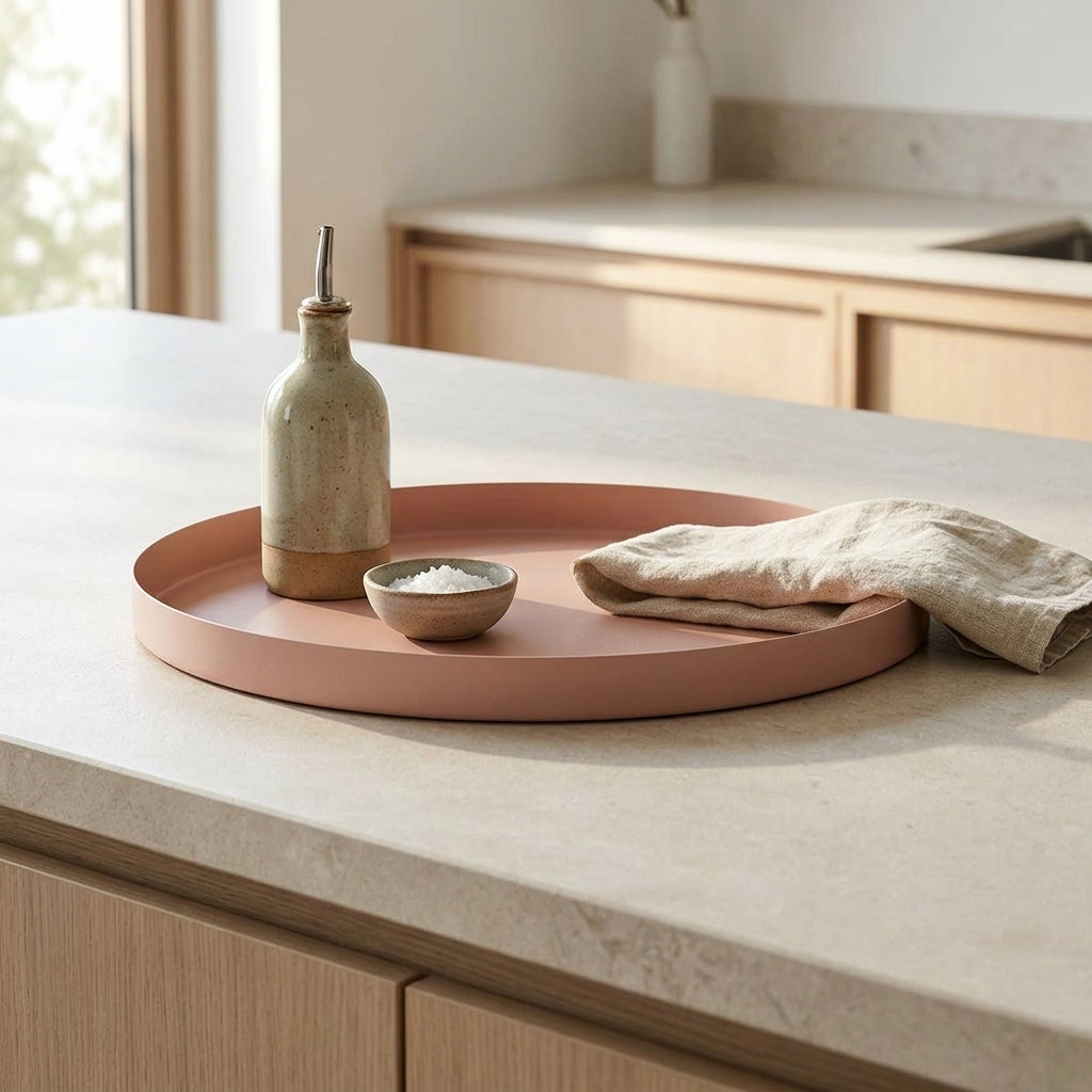 GEO ROUND TRAY | Blush - Shop premium Home Decor for modern interiors - premium homewares - luxury home decor online