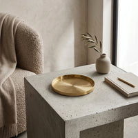 GEO ROUND TRAY MINI | Brass - Shop premium Home Decor for modern interiors - premium homewares - luxury home decor online