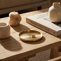 GEO ROUND TRAY MINI | Brass - Shop premium Home Decor for modern interiors - premium homewares - luxury home decor online