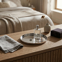 GEO ROUND TRAY MINI | Polished Stainless Steel