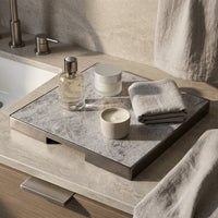 GEO GRAZING BOARD SQUARE | Black Nickel & Tundra Grey