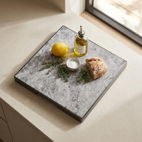 GEO GRAZING BOARD SQUARE | Black Nickel & Tundra Grey