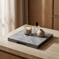 GEO GRAZING BOARD SQUARE | Black Nickel & Tundra Grey