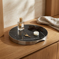 GEO GRAZING BOARD ROUND | Brushed Nickel & Nero