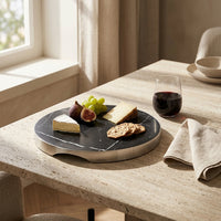 GEO GRAZING BOARD ROUND | Brushed Nickel & Nero
