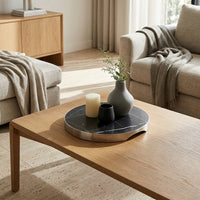GEO GRAZING BOARD ROUND | Brushed Nickel & Nero