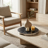 GEO GRAZING BOARD ROUND | Brushed Nickel & Nero