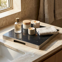 GEO GRAZING BOARD SQUARE | Brushed Nickel & Nero