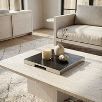 GEO GRAZING BOARD SQUARE | Brushed Nickel & Nero