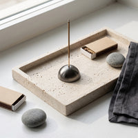HALF MOON INCENSE HOLDER  | Black Nickel