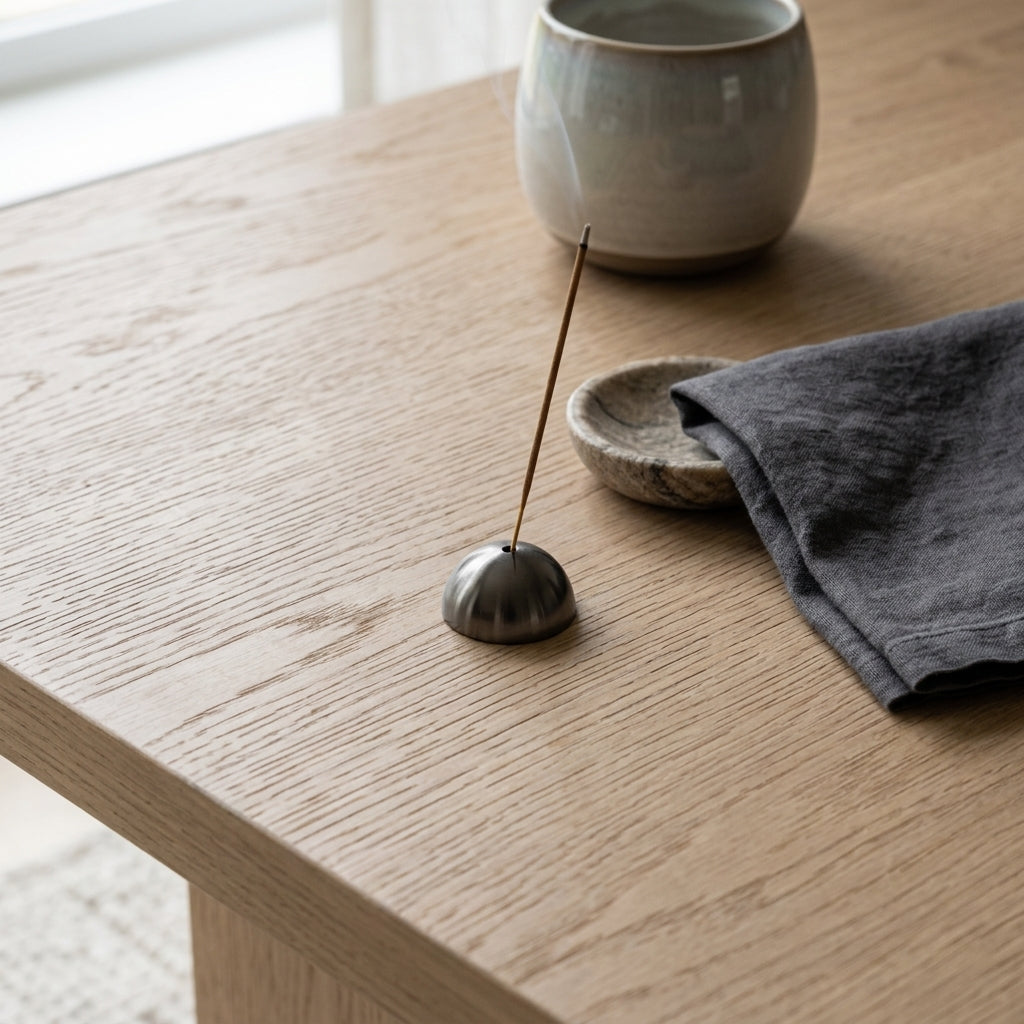 HALF MOON INCENSE HOLDER  | Black Nickel