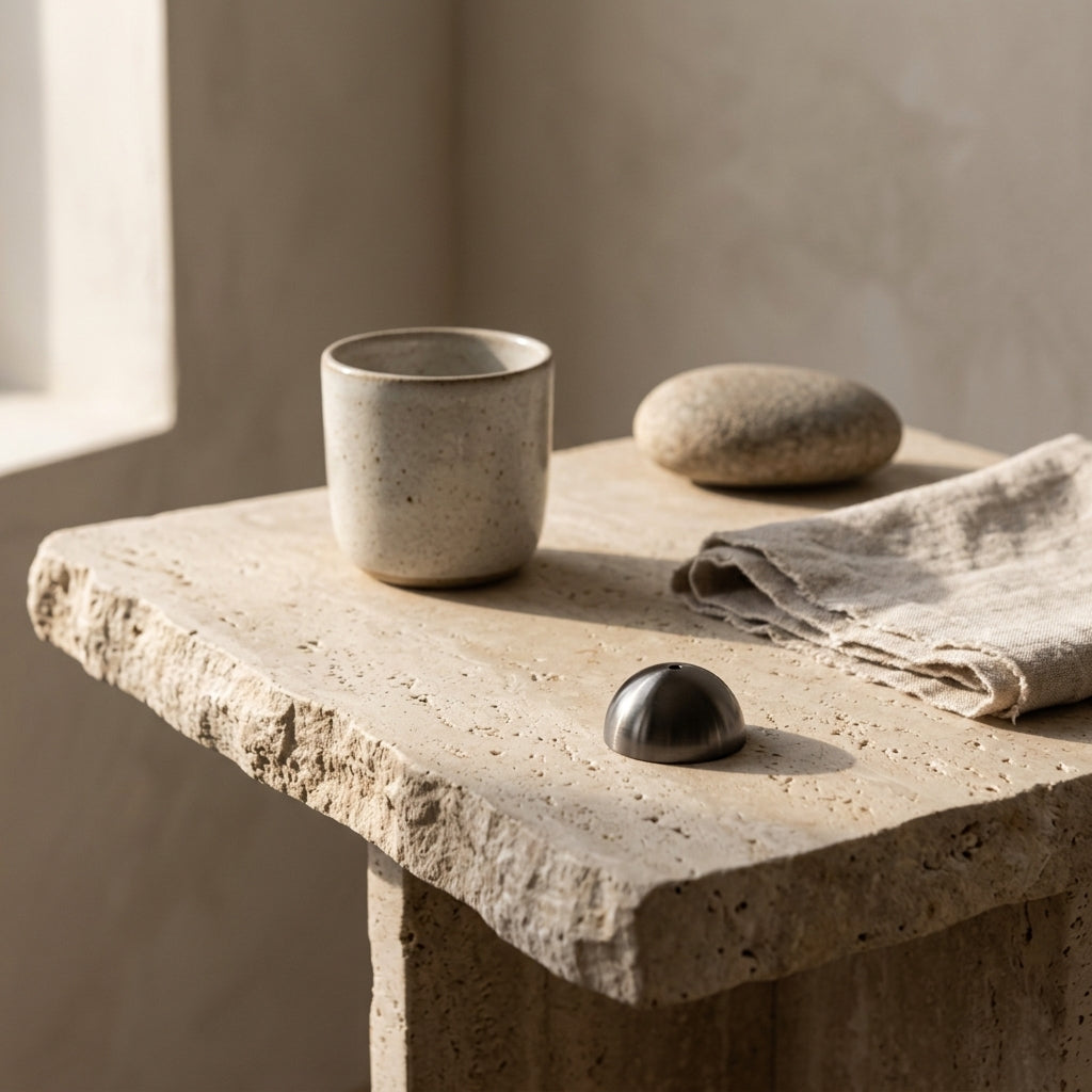HALF MOON INCENSE HOLDER  | Black Nickel