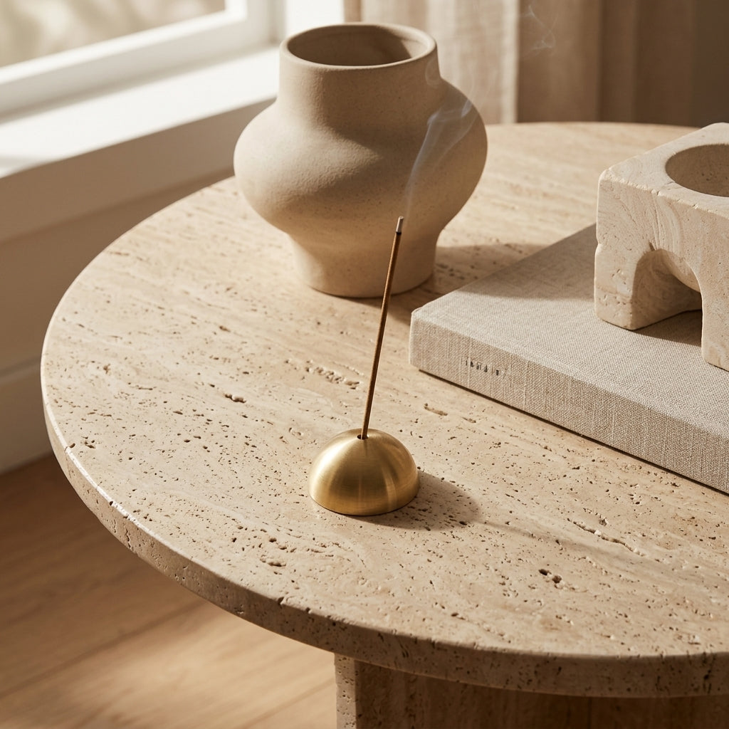HALF MOON INCENSE HOLDER  | Brass