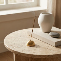 HALF MOON INCENSE HOLDER  | Brass