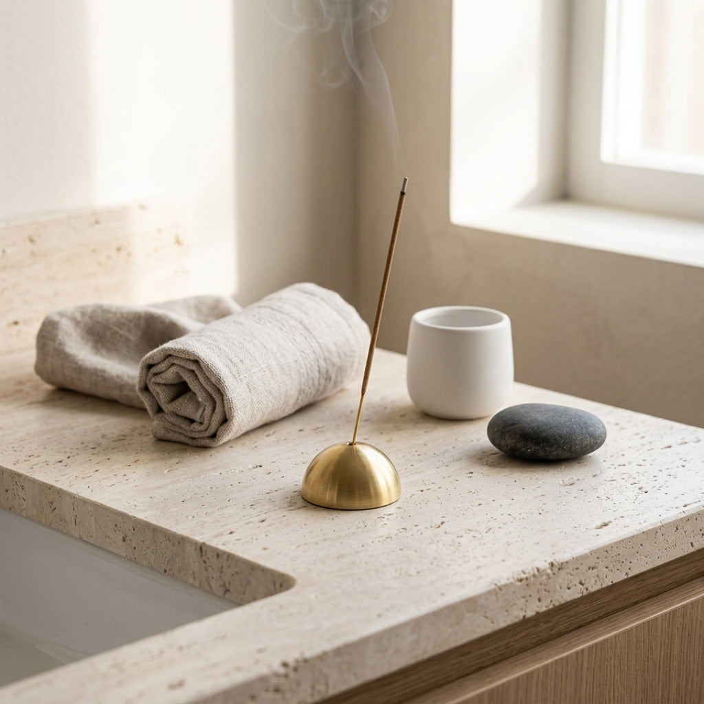 HALF MOON INCENSE HOLDER  | Brass