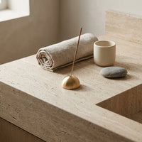 HALF MOON INCENSE HOLDER  | Brass