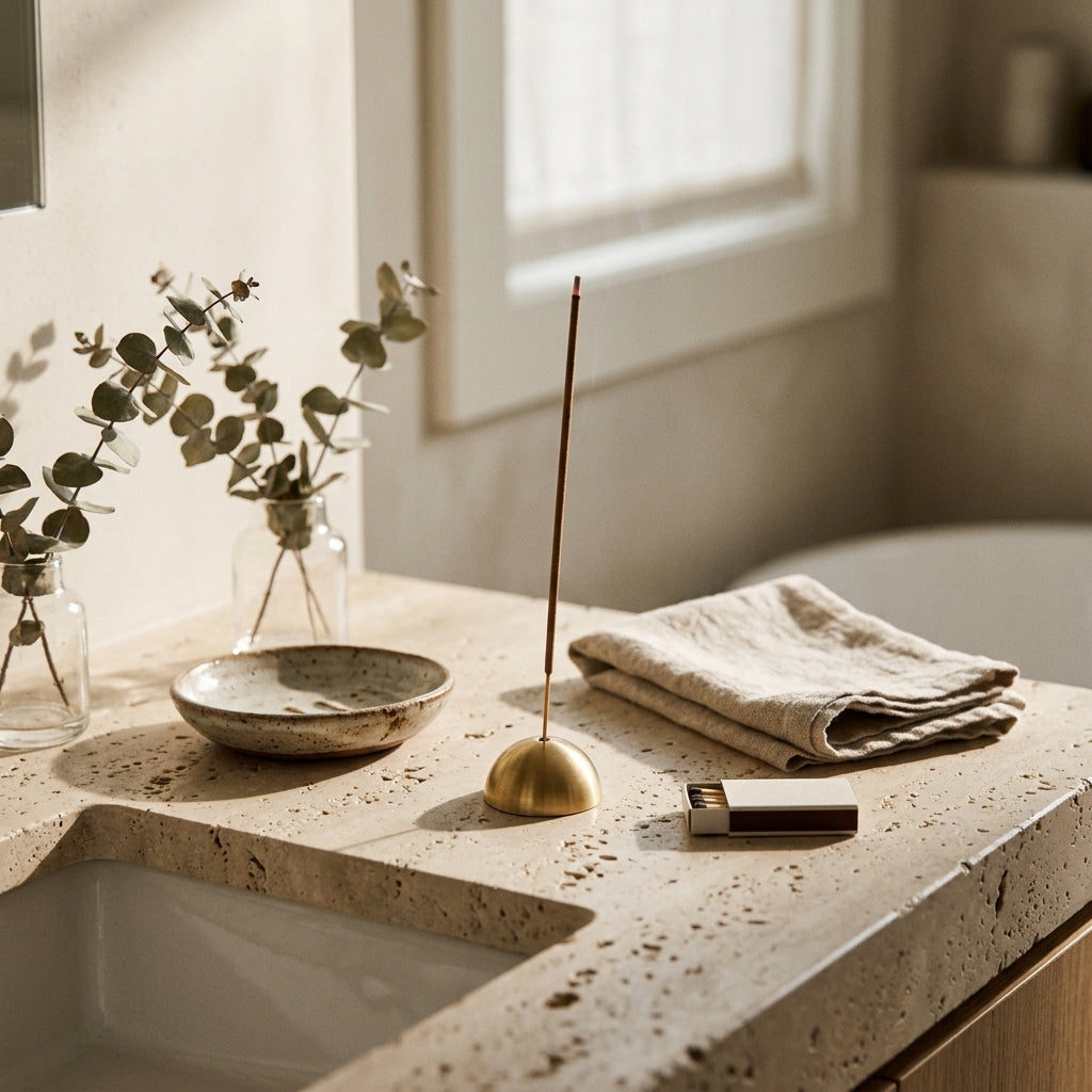 HALF MOON INCENSE HOLDER  | Brass