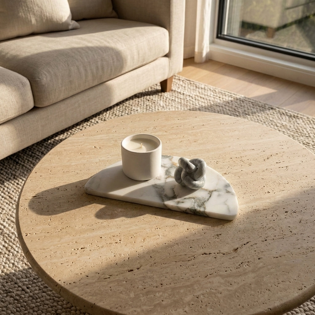 HALF MOON STONE TRIVET | Limited Edition Arabescato - Shop premium Home Decor for modern interiors - premium homewares - luxury home decor online