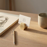 HEXAGON CARD HOLDER | Brass